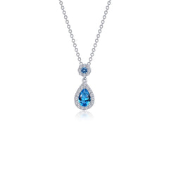 LAFONN Pear Shape Halo Necklace N0318GNP20