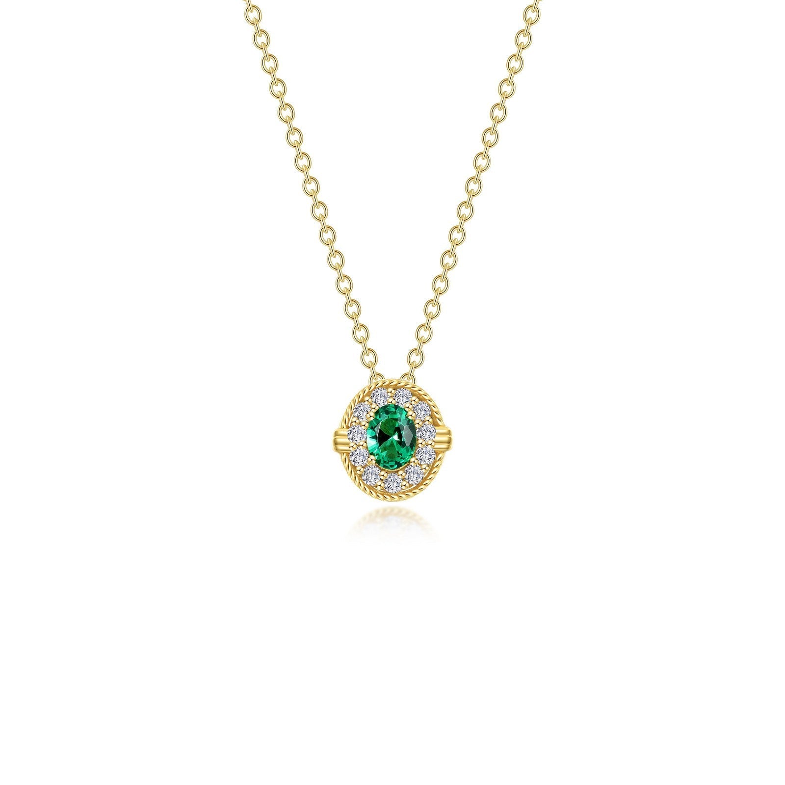 LAFONN 0.51 CTW Halo Necklace N0320CEG20