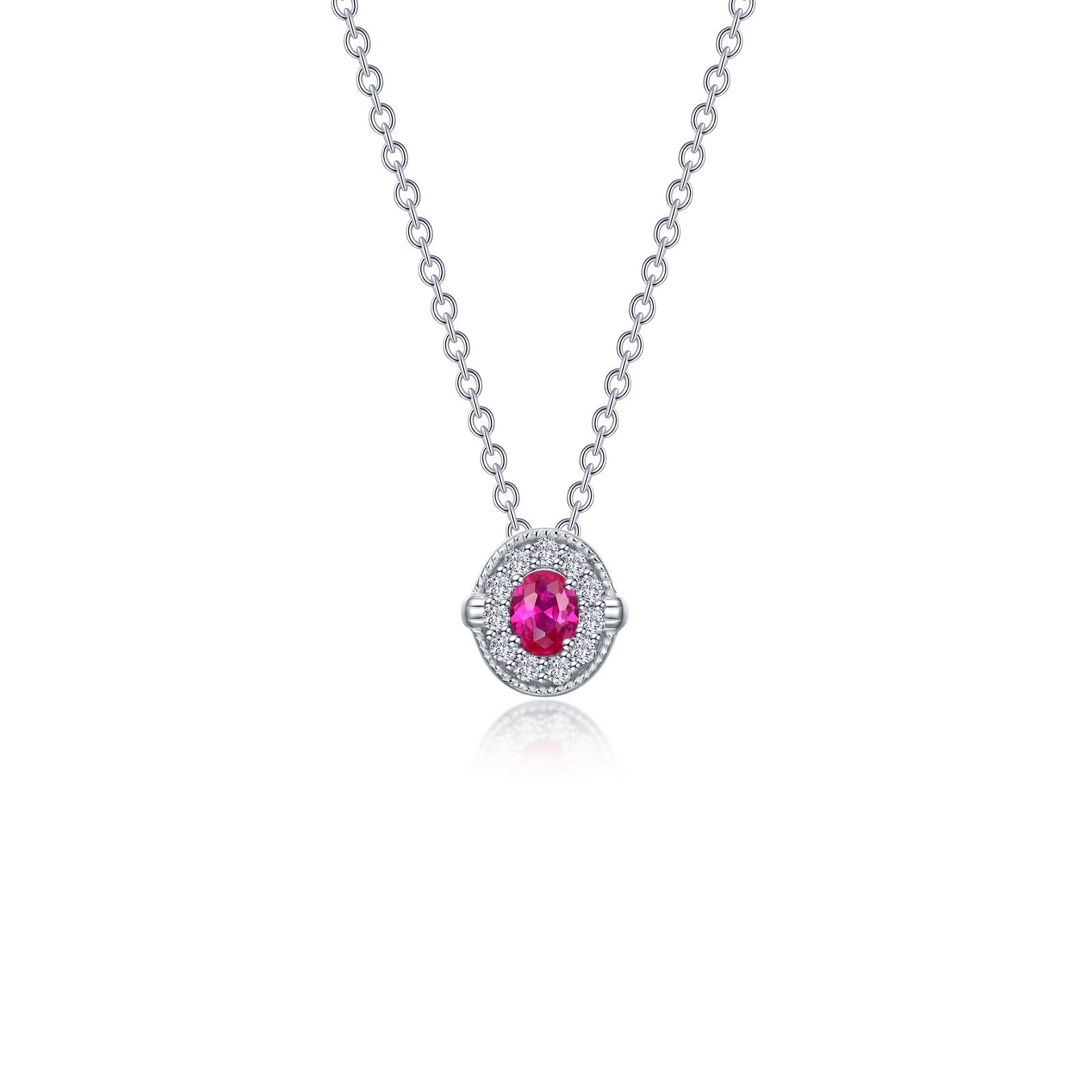 LAFONN 0.51 CTW Halo Necklace N0320CEG20