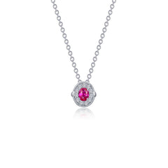 LAFONN 0.51 CTW Halo Necklace N0320CEG20