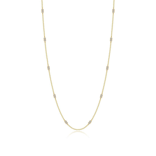 LAFONN 0.6 CTW Adjustable Station Necklace N0321CLG18