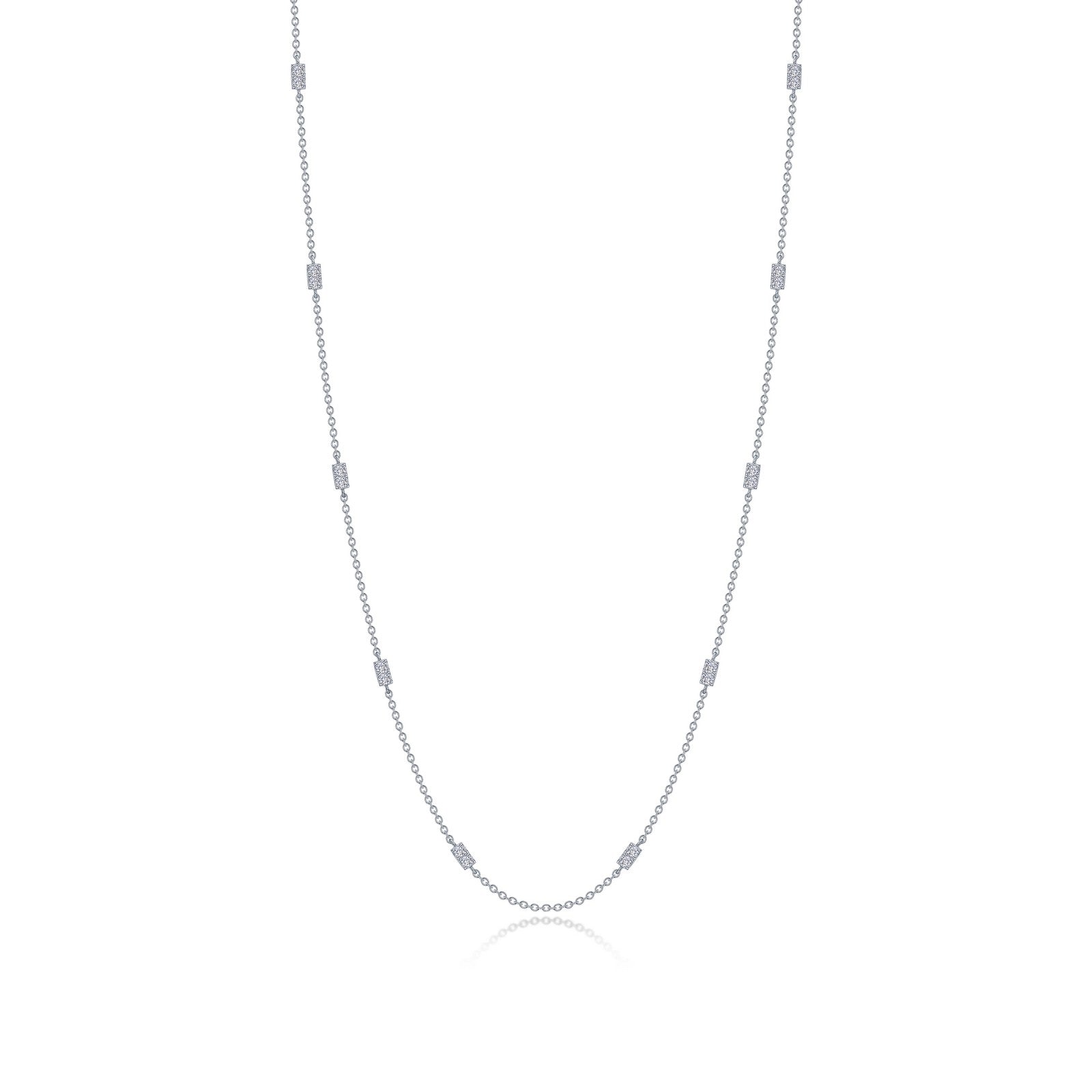 LAFONN 0.6 CTW Adjustable Station Necklace N0321CLG18