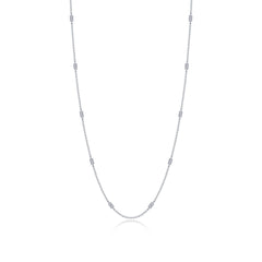 LAFONN 0.6 CTW Adjustable Station Necklace N0321BTP18