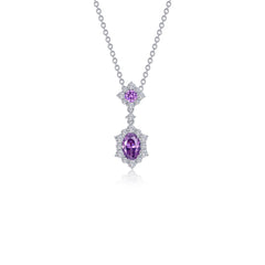 LAFONN 1.02 CTW Oval Halo Necklace N0322BTP20