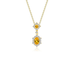 LAFONN 1.02 CTW Oval Halo Necklace N0322BTP20