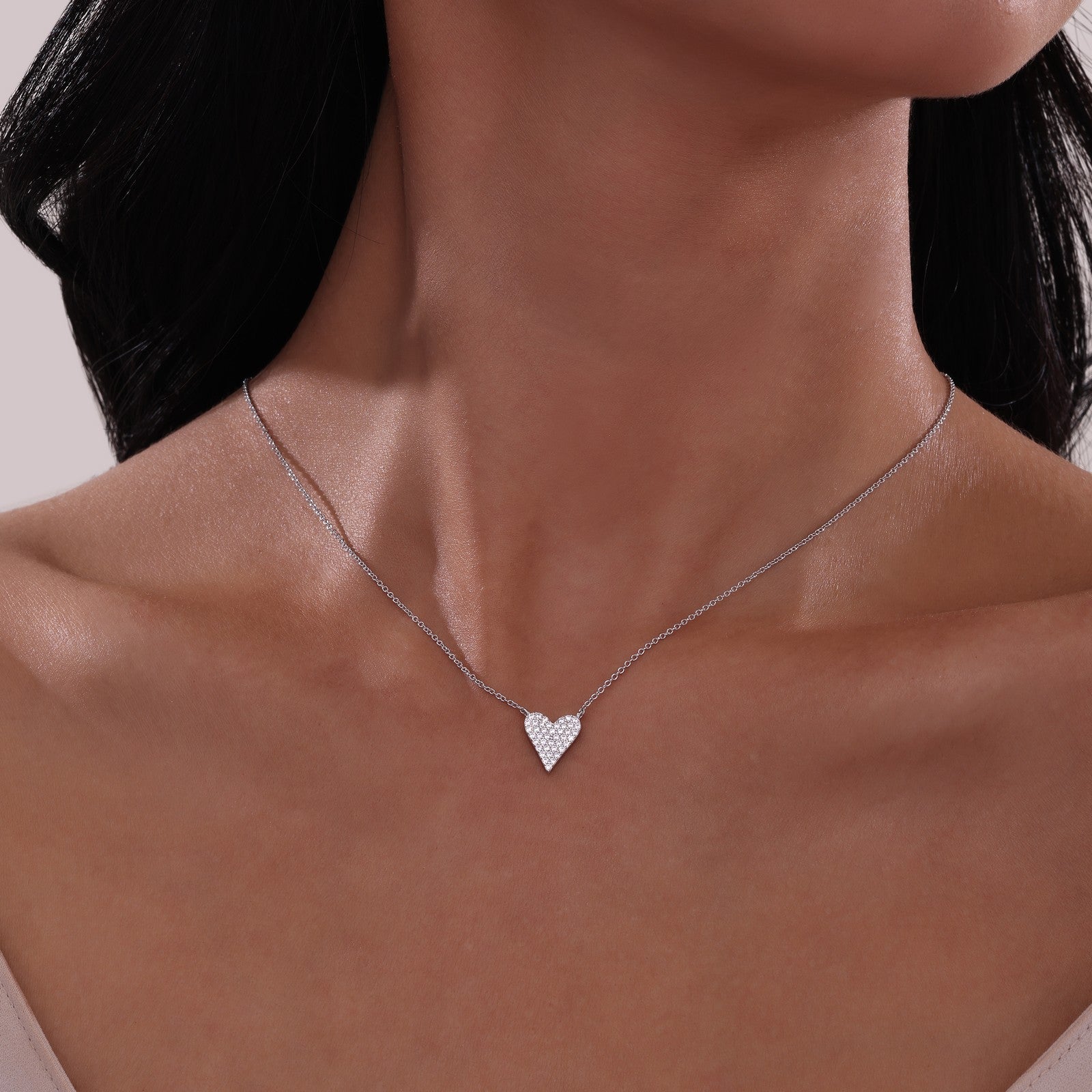 LAFONN Pave Heart Necklace N0323CLP20