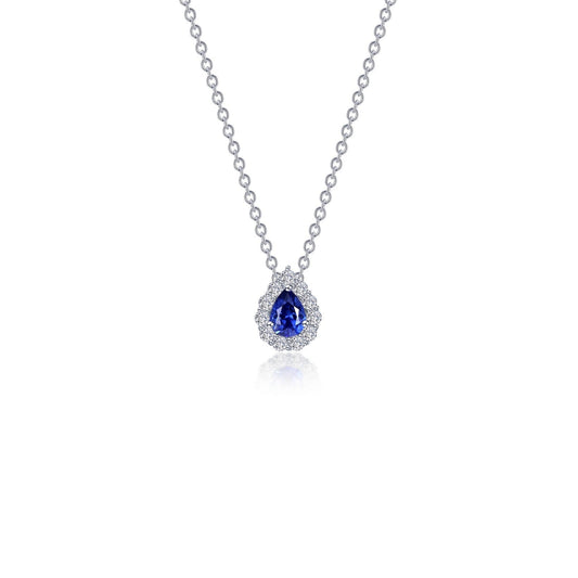 LAFONN 0.61 CTW Pear-shaped Halo Necklace N0325CSP18