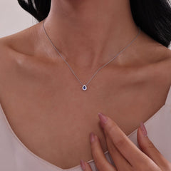 LAFONN 0.61 CTW Pear-shaped Halo Necklace N0325CRP18
