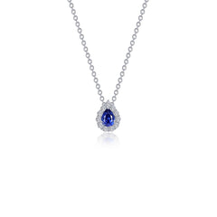 LAFONN 0.61 CTW Pear-shaped Halo Necklace N0325CEG18