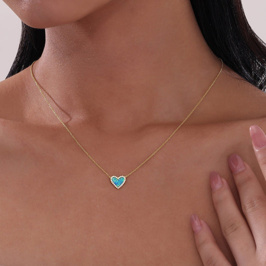 LAFONN Halo Heart Necklace N0331OPG20