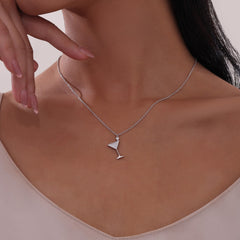 LAFONN Pave Martini Glass Necklace N0332CLP20