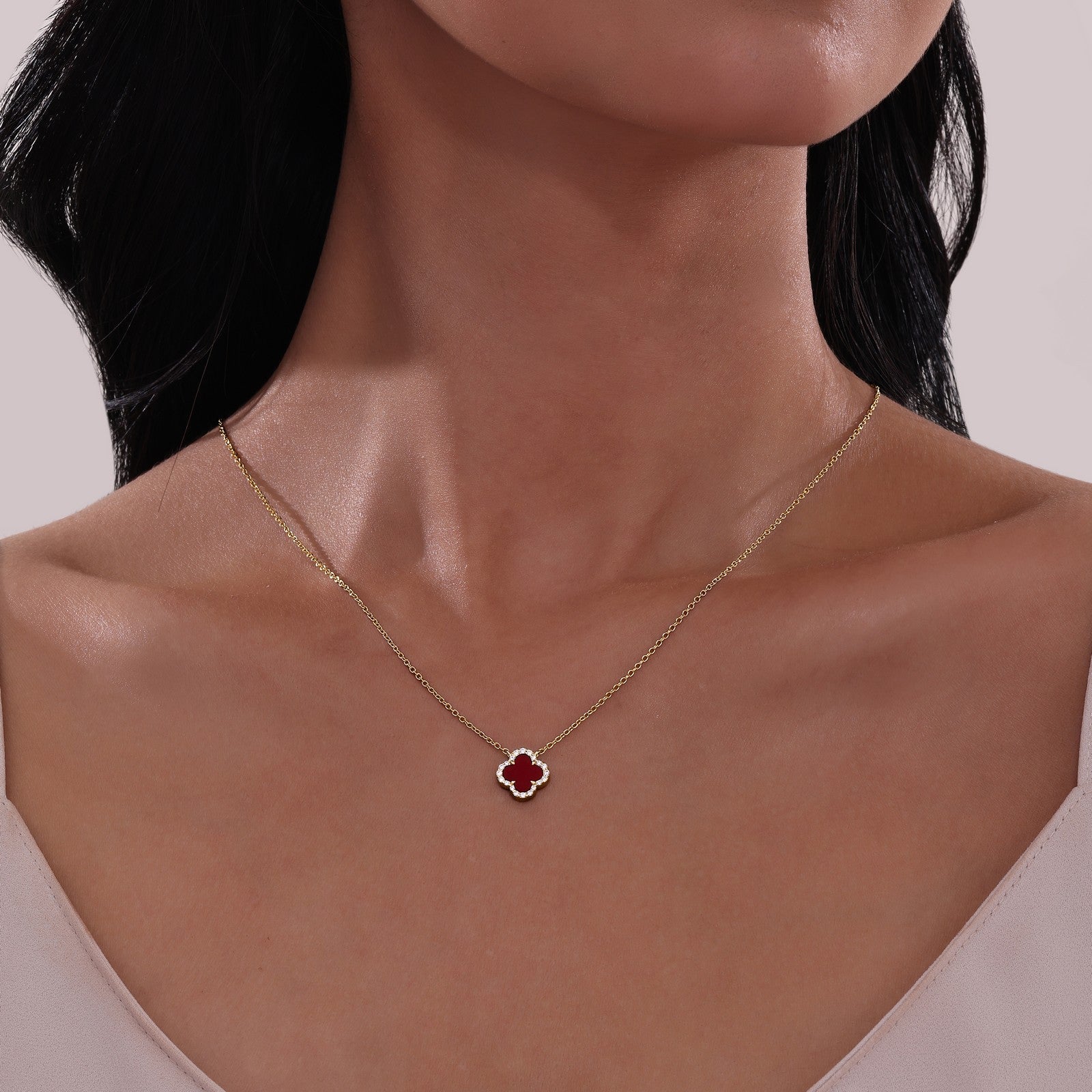 LAFONN 0.49 CTW Halo Necklace N0334AGG20