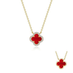 LAFONN 0.49 CTW Halo Necklace N0334AGG20