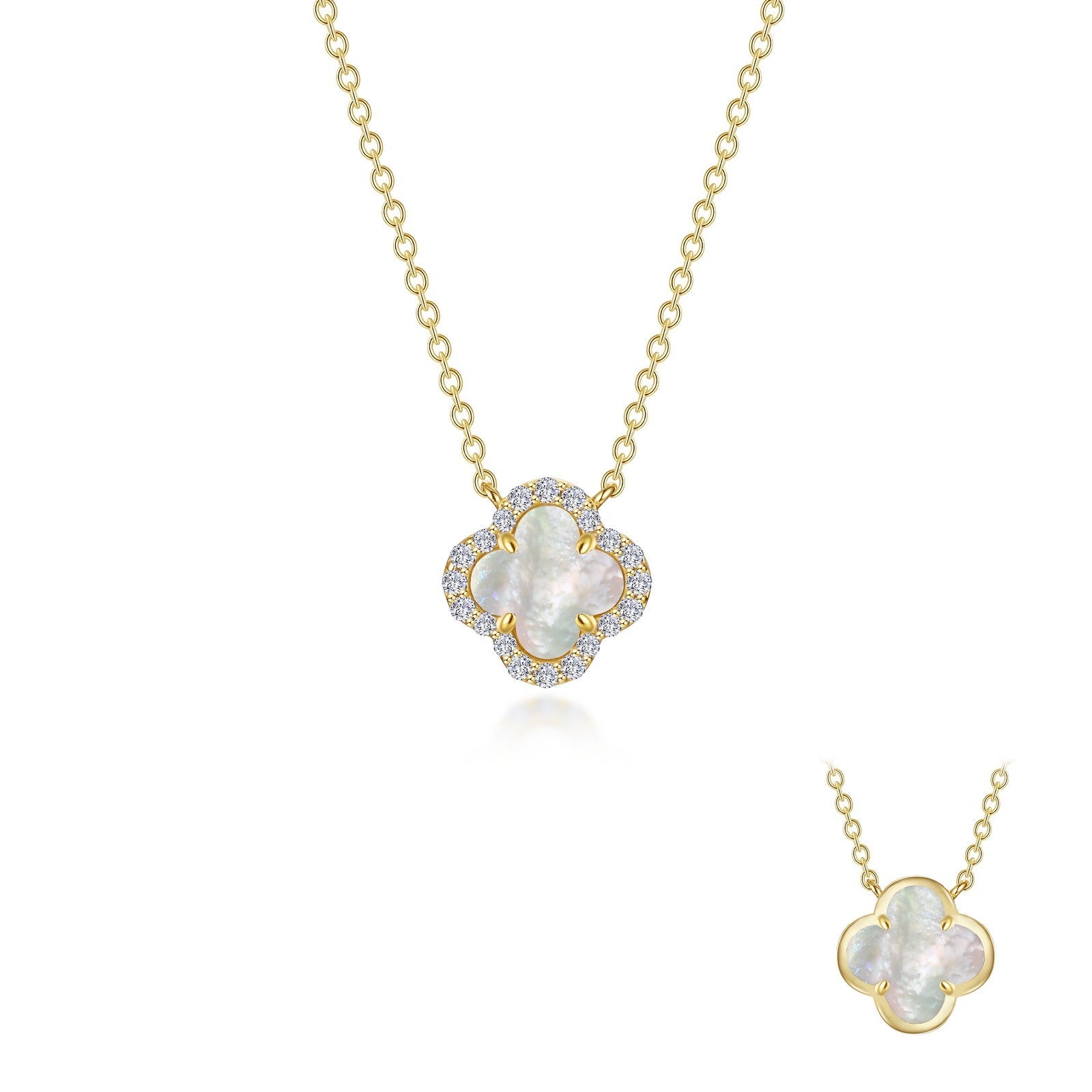 LAFONN 0.49 CTW Halo Necklace N0334AGG20