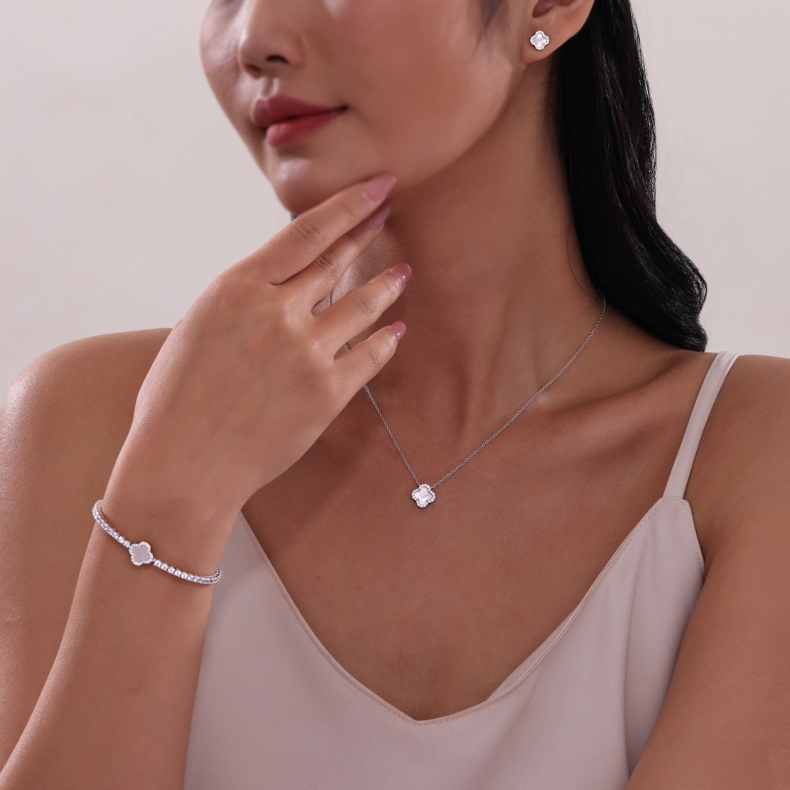 LAFONN 0.49 CTW Halo Necklace N0334MPG20