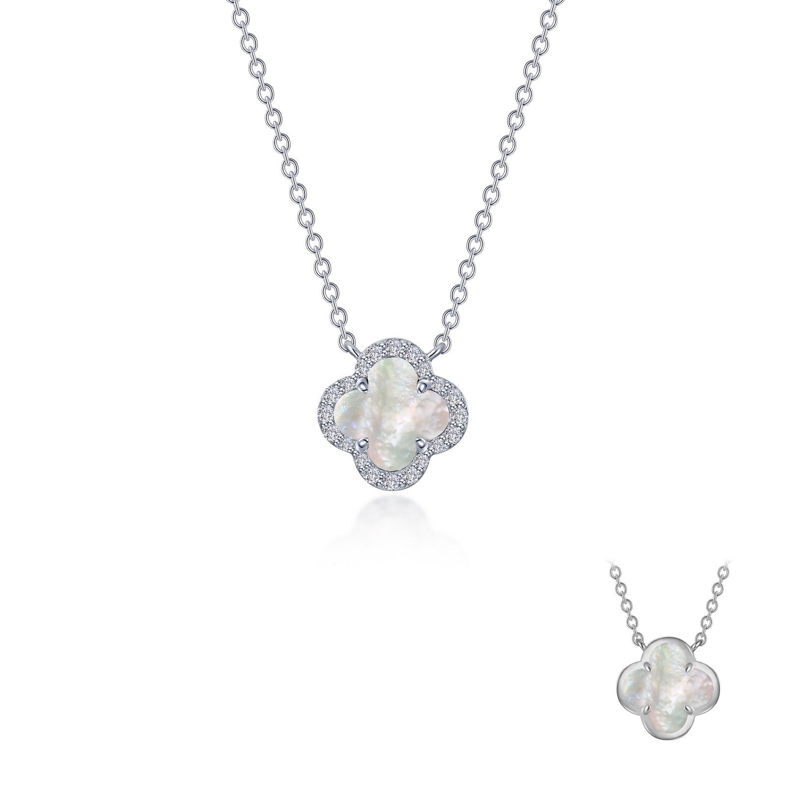 LAFONN 0.49 CTW Halo Necklace N0334AGG20