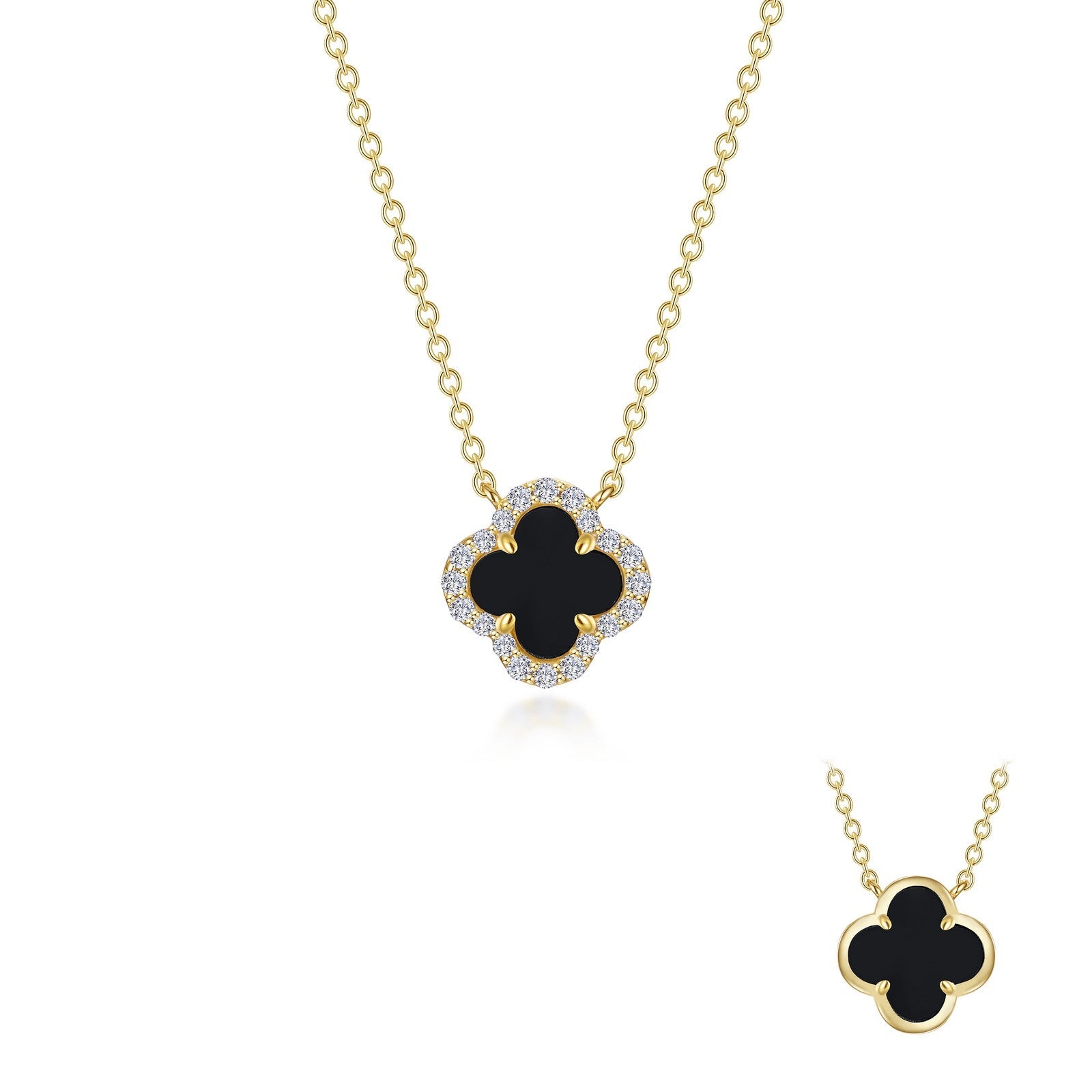 LAFONN 0.49 CTW Halo Necklace N0334AGG20