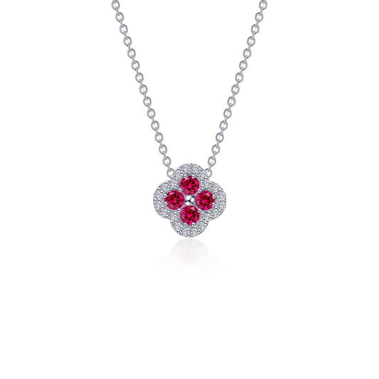 LAFONN 0.65 CTW Flower Necklace N0335CRP20