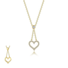 LAFONN Reversible Cut-out Heart Necklace N0338CLG20