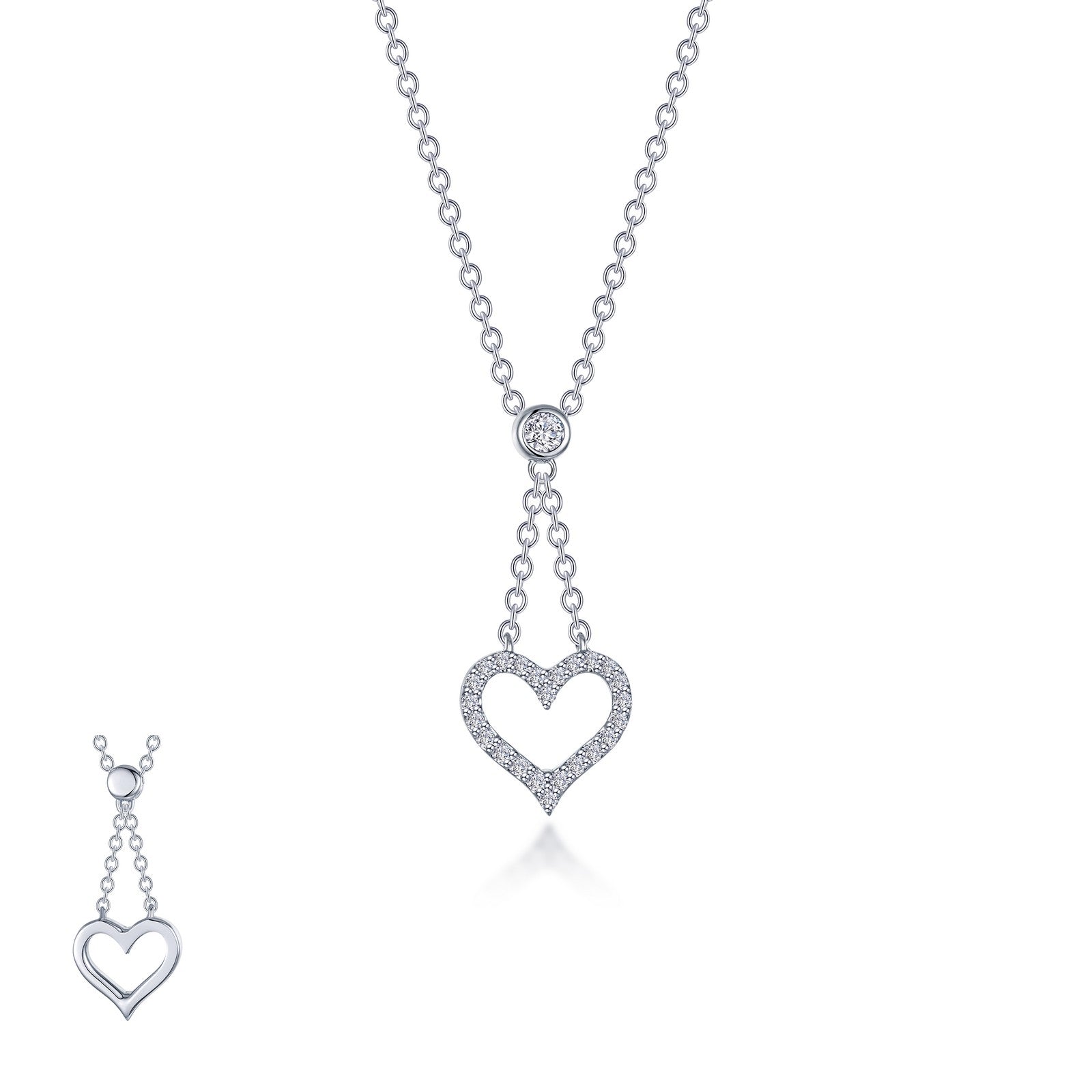 LAFONN Reversible Cut-out Heart Necklace N0338CLG20