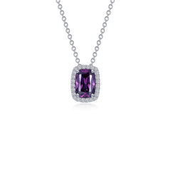 LAFONN 4.26 CTW Halo Cushion-Cut Necklace N0339AMP20