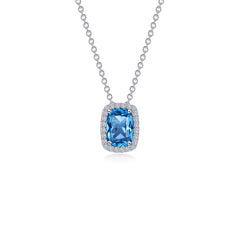 LAFONN 4.26 CTW Halo Cushion-Cut Necklace N0339BTP20