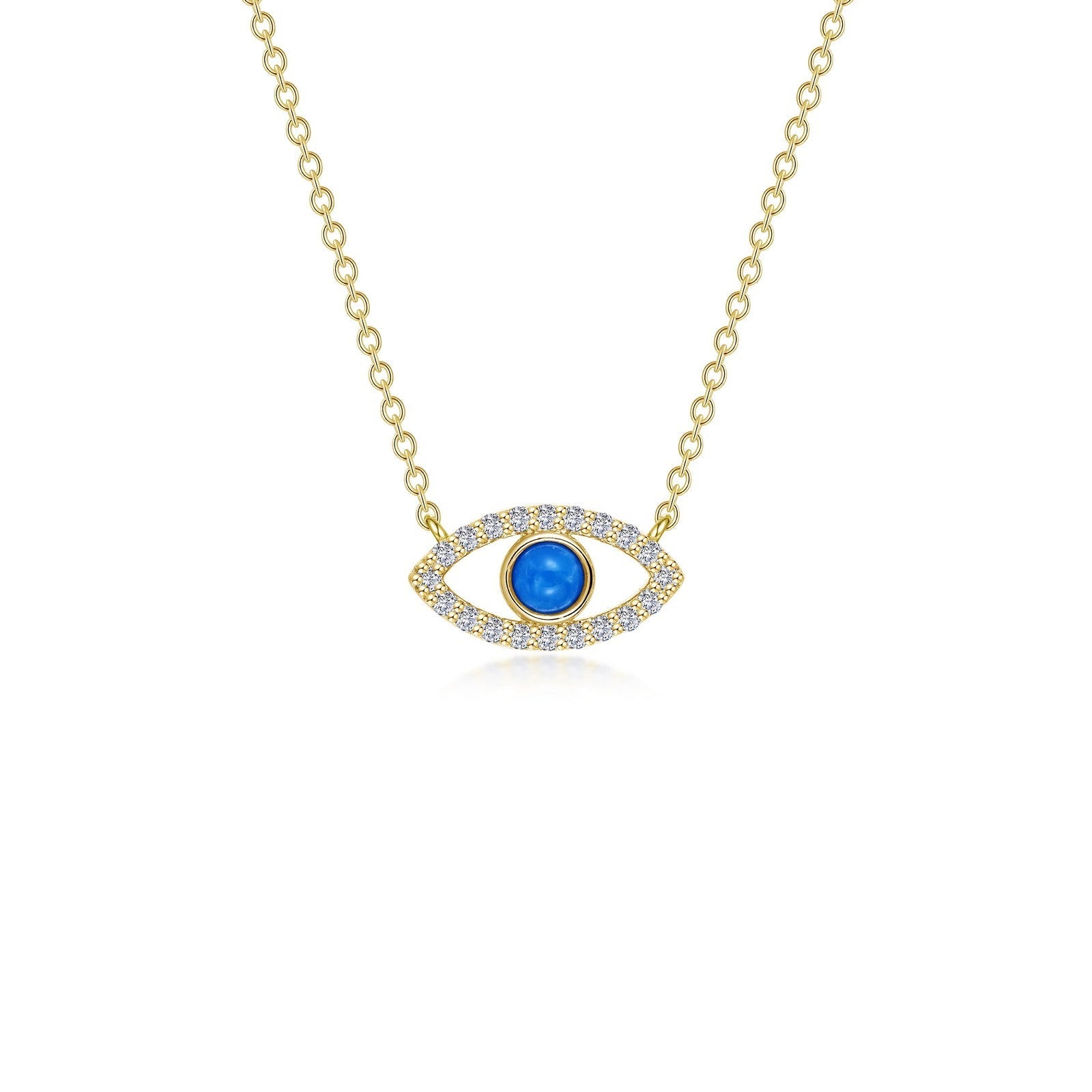 LAFONN Reconstituted Turquoise Evil Eye Necklace N0341TQG20