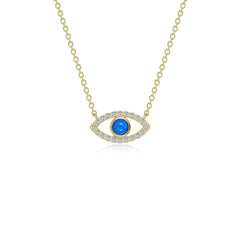 LAFONN Reconstituted Turquoise Evil Eye Necklace N0341TQG20