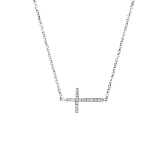 LAFONN Sideways Cross Necklace N2001CLP18