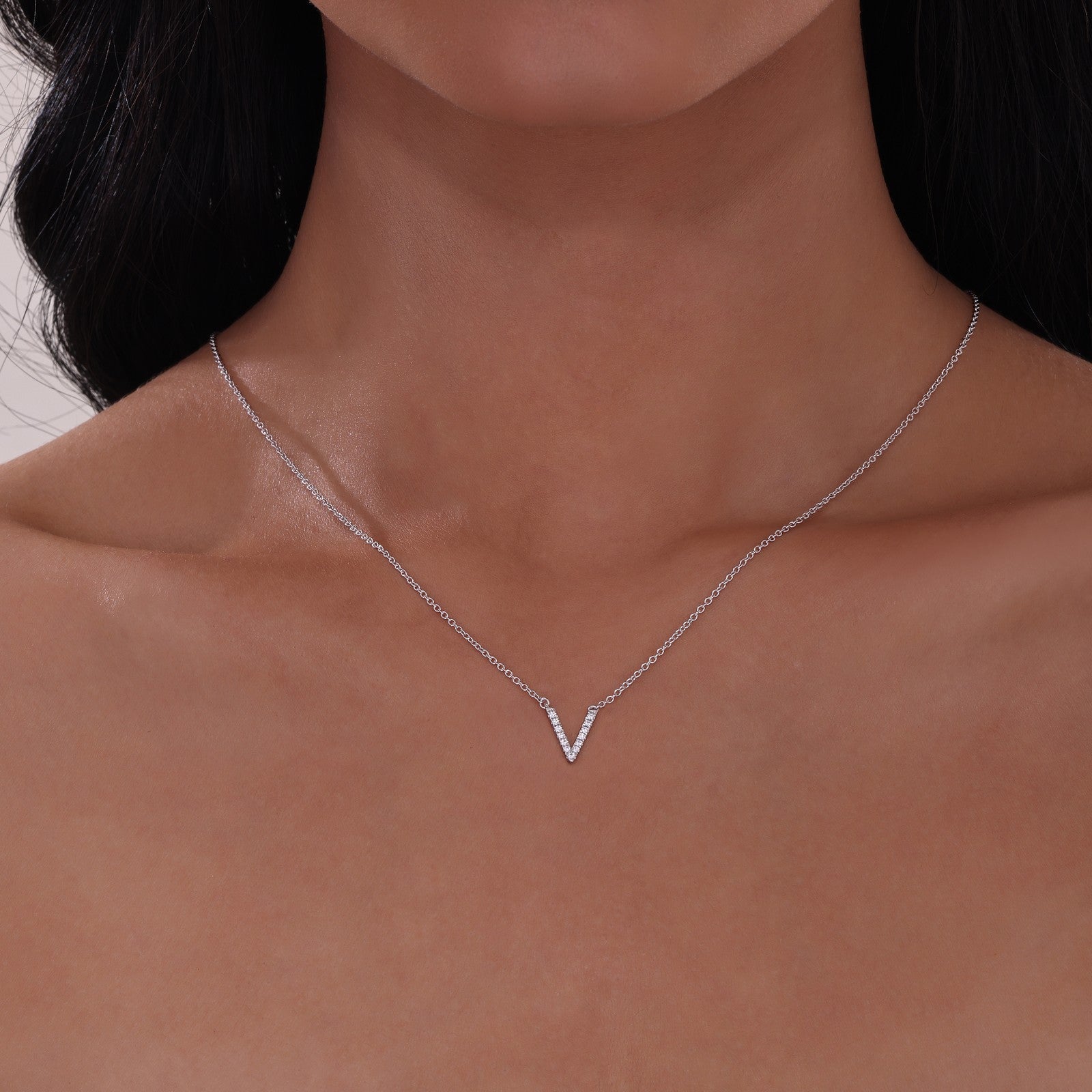 LAFONN Modern V-Shaped Necklace N2017CLP20