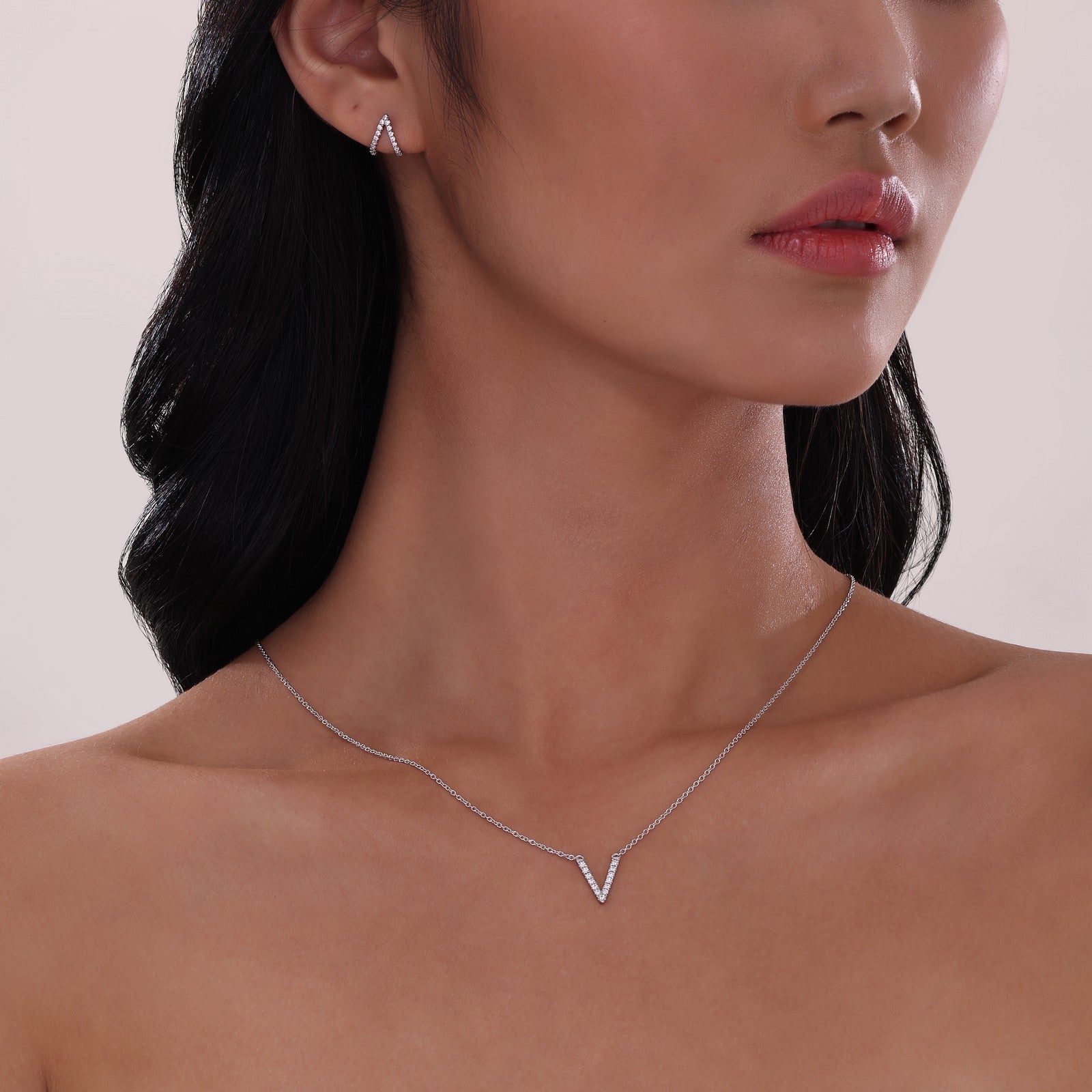 LAFONN Modern V-Shaped Necklace N2017CLP20