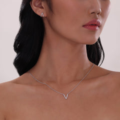 LAFONN Modern V-Shaped Necklace N2017CLP20