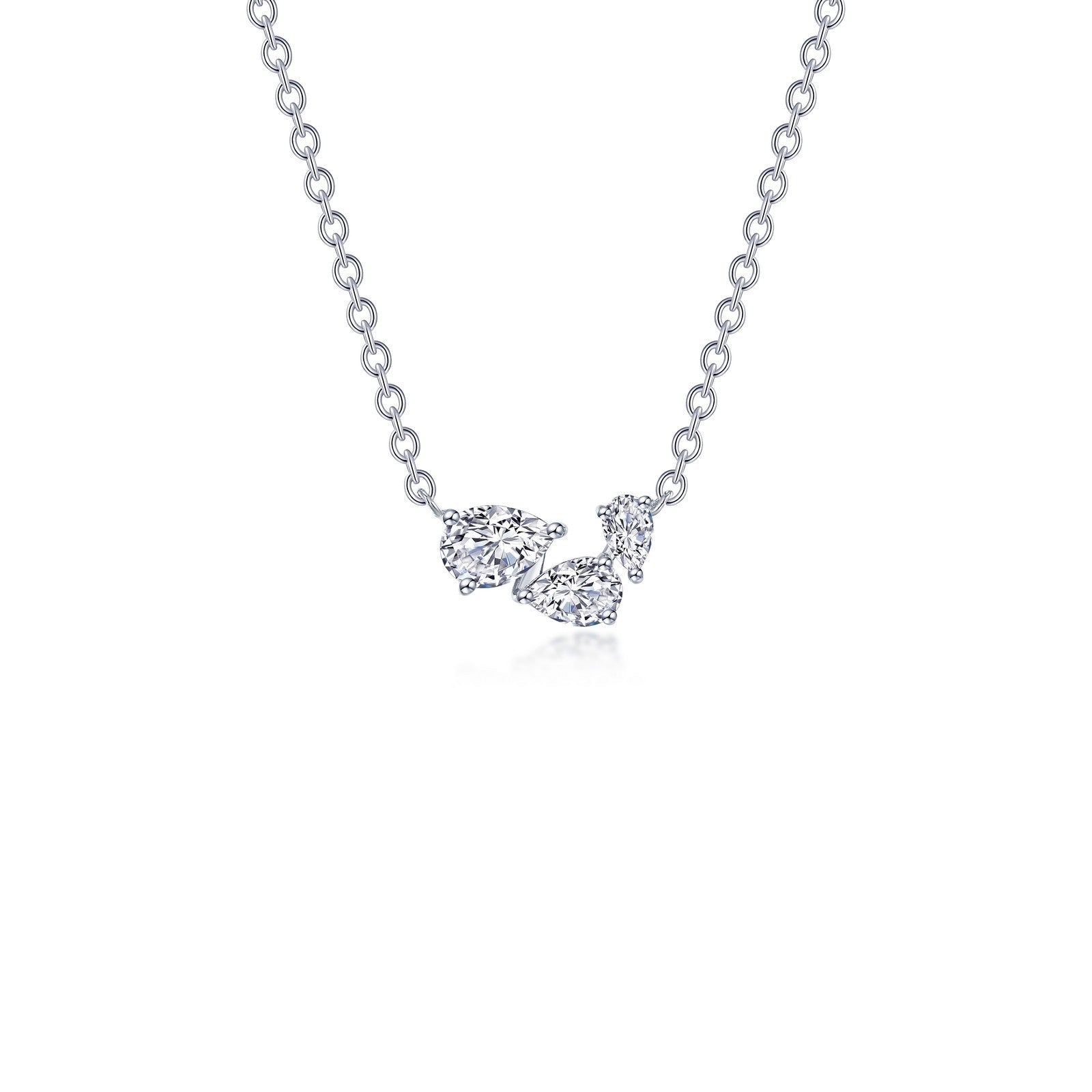 LAFONN 1.61 CTW Three-Stone Necklace N2025CLP20