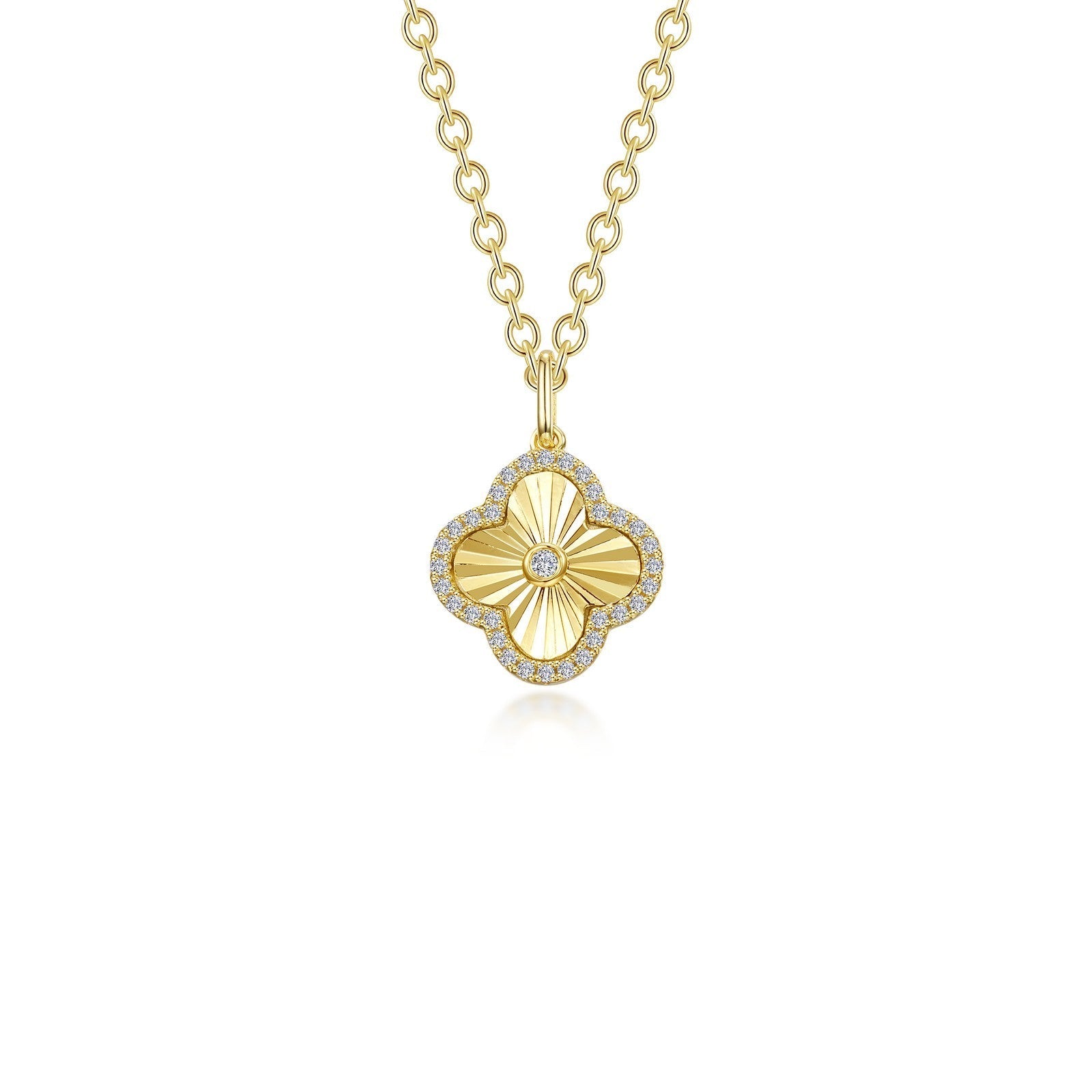 LAFONN 0.6 CTW Halo Necklace N2026CLG20