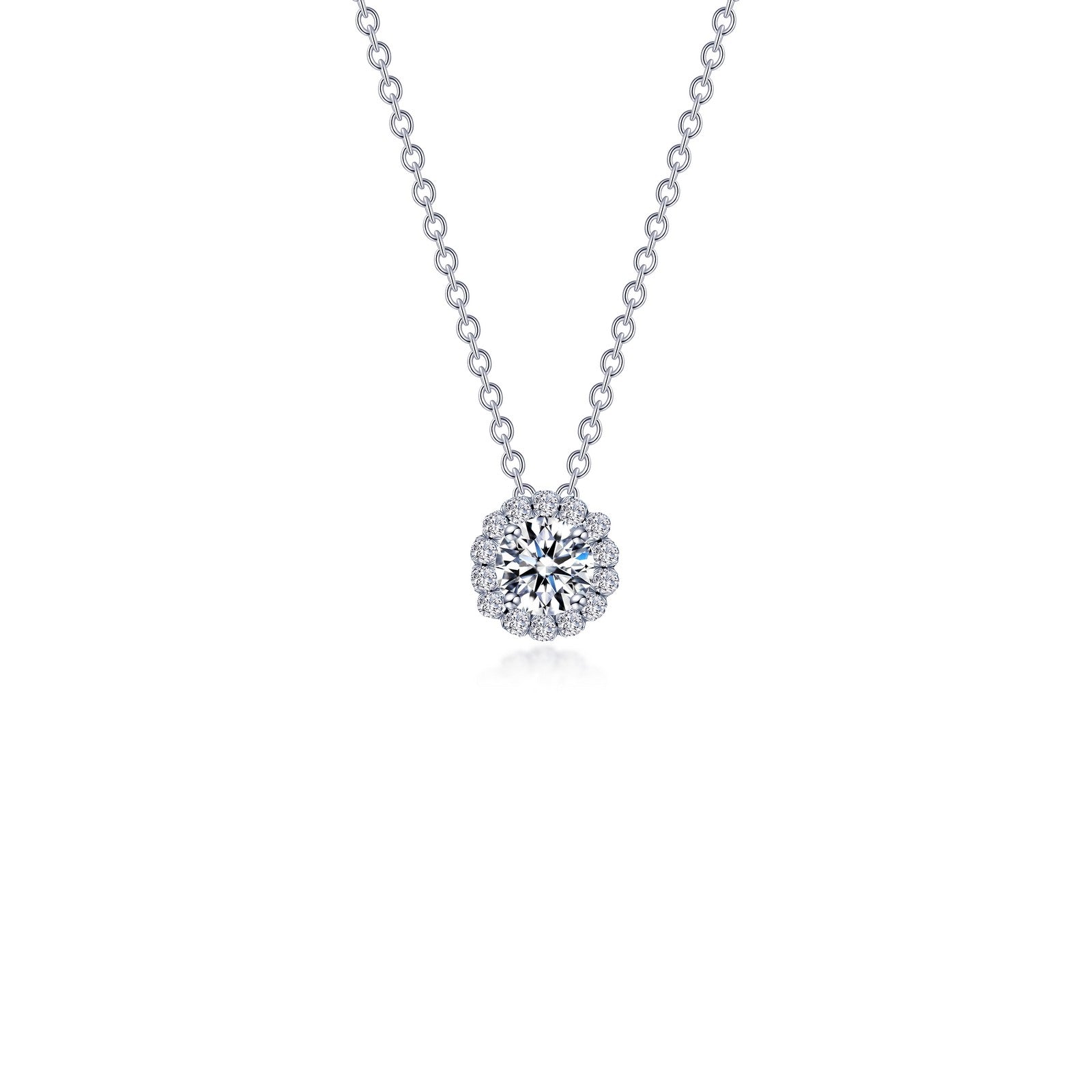 LAFONN 1.05 CTW Round Halo Necklace N2030CLP20