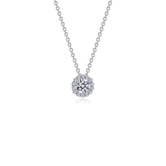 LAFONN 1.05 CTW Round Halo Necklace N2030CLP20