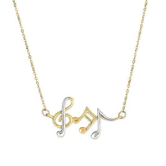 Two-tone Gold Polished Novelty Fashion Necklace