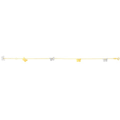 Parkplace Jewelers 14k-two-tone-gold-butterfly-anklet-n3895