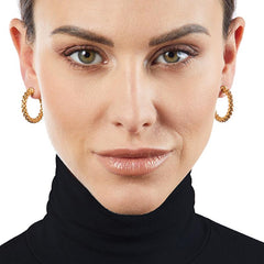 Fope Essentials 18ct Rose Gold Small Hoop Earrings 01E06OX_XX_R_XXX_000