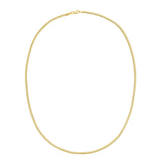Yellow Gold Polished Lite Oval Snake Chain Necklace