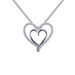 LAFONN Double-Heart Pendant Necklace P0150CLP18