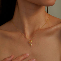 LAFONN Infinity Heart Pendant Necklace P0151CLR18