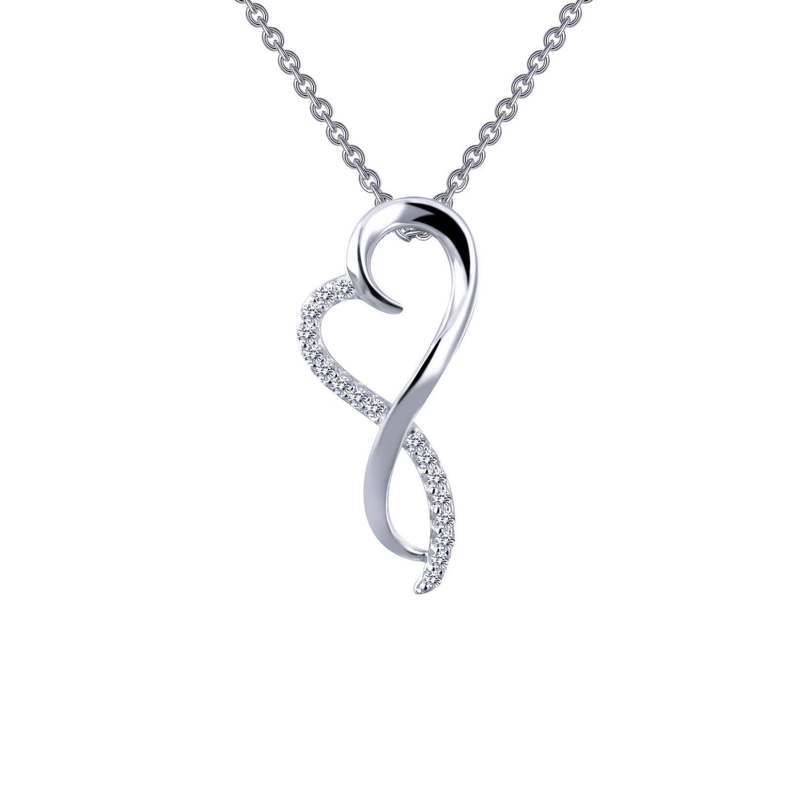 LAFONN Infinity Heart Pendant Necklace P0151CLR18