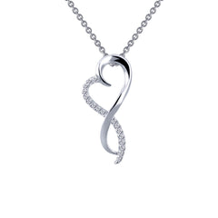 LAFONN Infinity Heart Pendant Necklace P0151CLR18