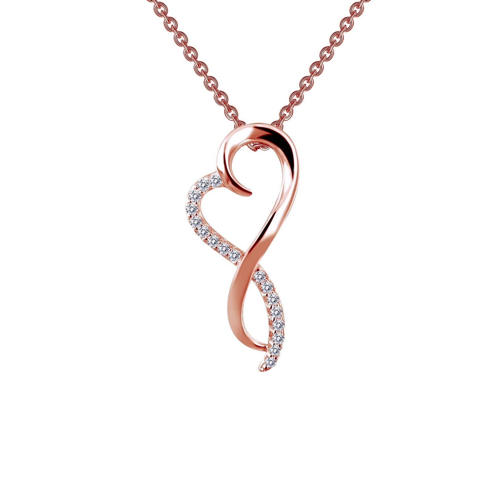 LAFONN Infinity Heart Pendant Necklace P0151CLR18