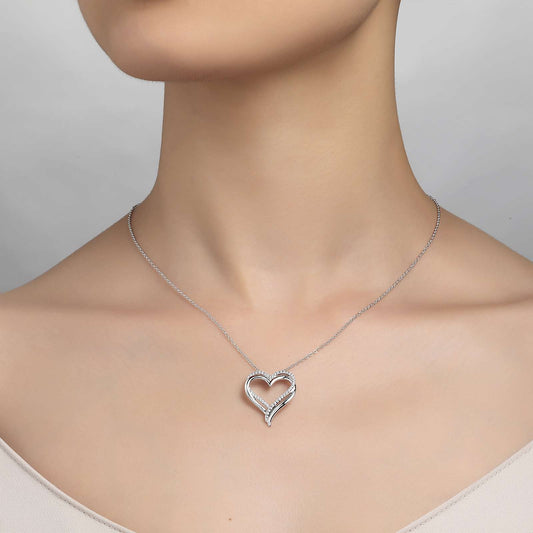 LAFONN Double-Heart Pendant Necklace P0152CLP18