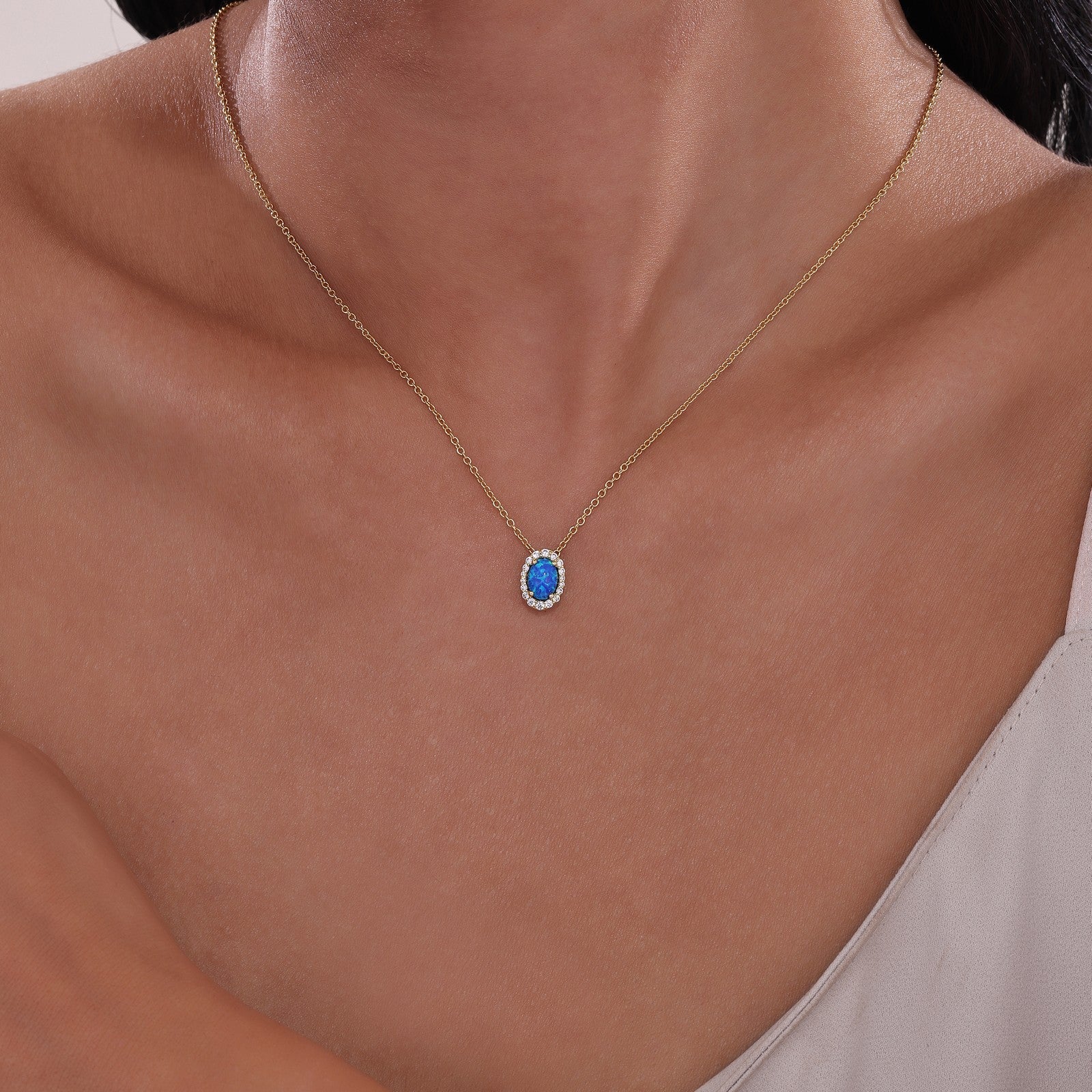LAFONN Classic Halo Pendant Necklace P0204OPP18