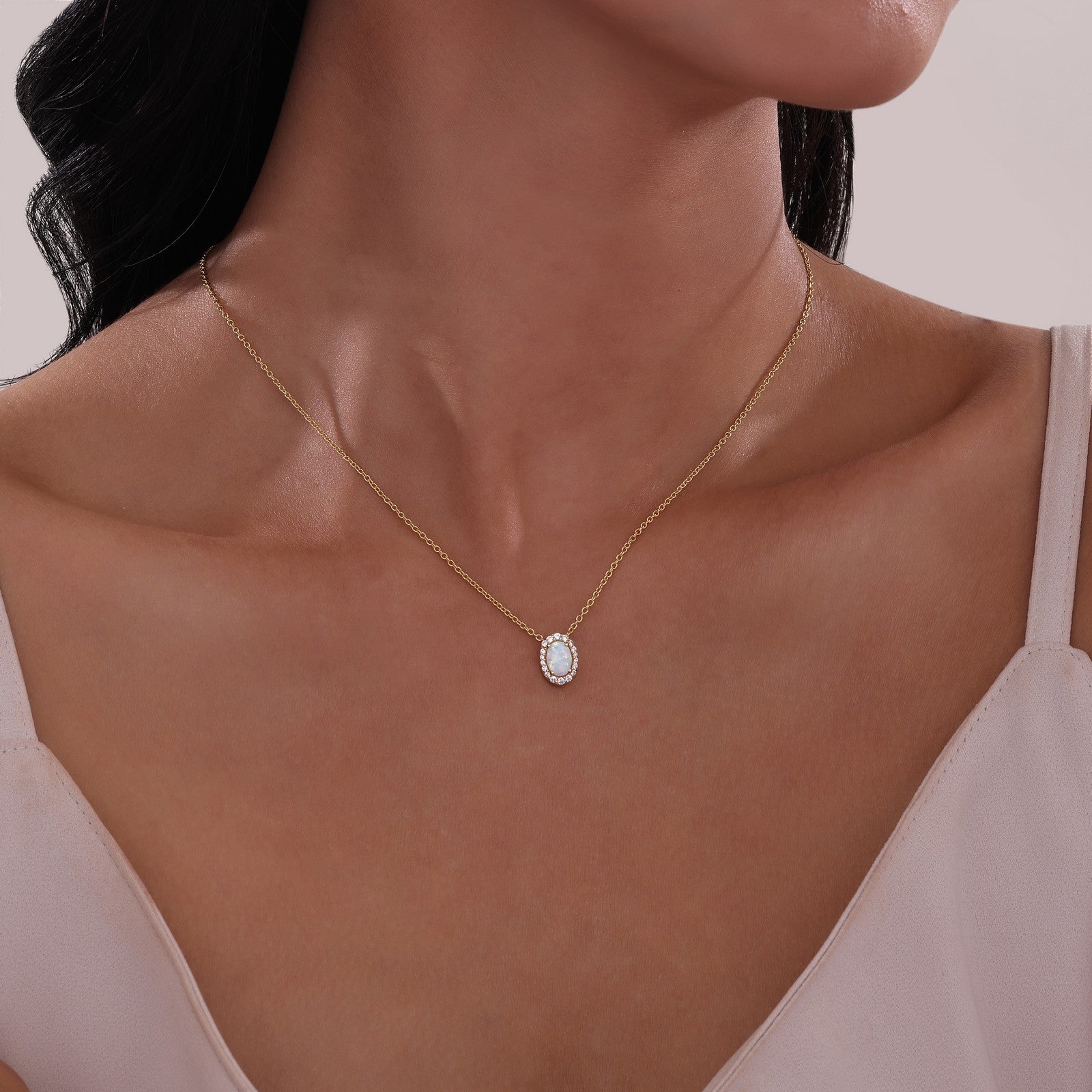 LAFONN Classic Halo Pendant Necklace P0204OPP18