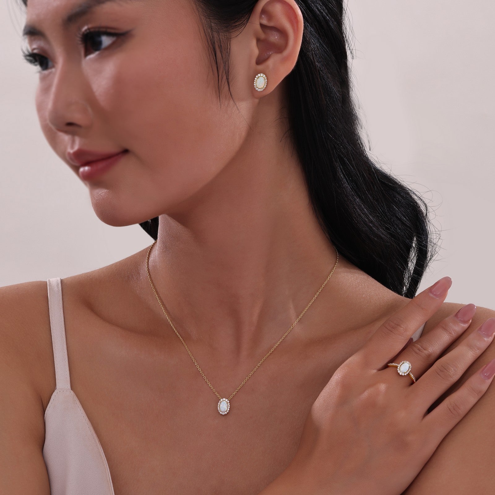 LAFONN Classic Halo Pendant Necklace P0204OPP18