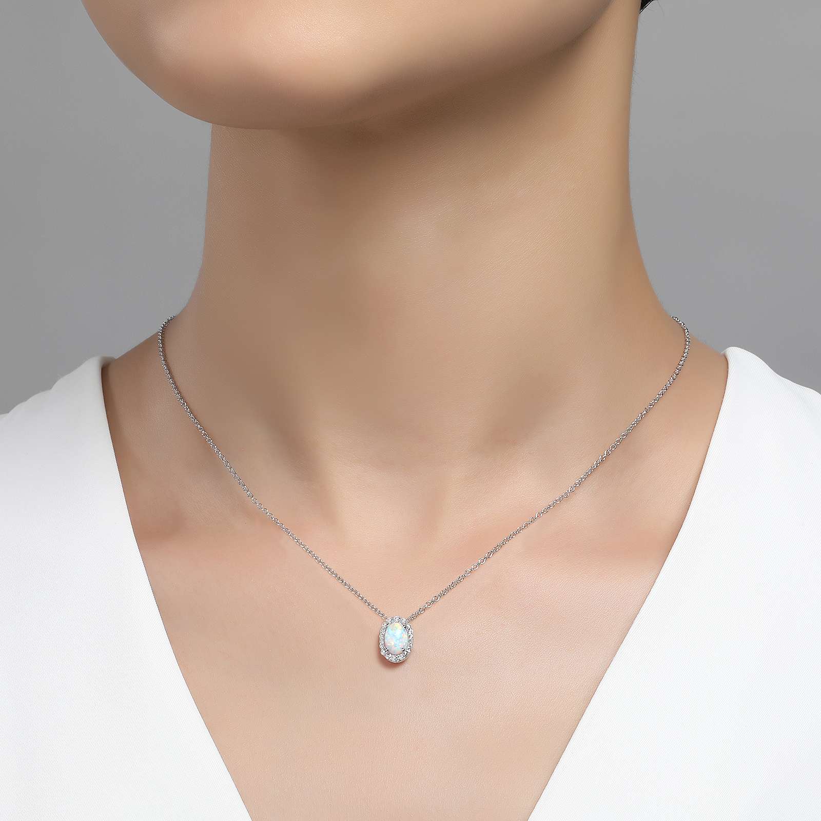 LAFONN Classic Halo Pendant Necklace P0204OPP18